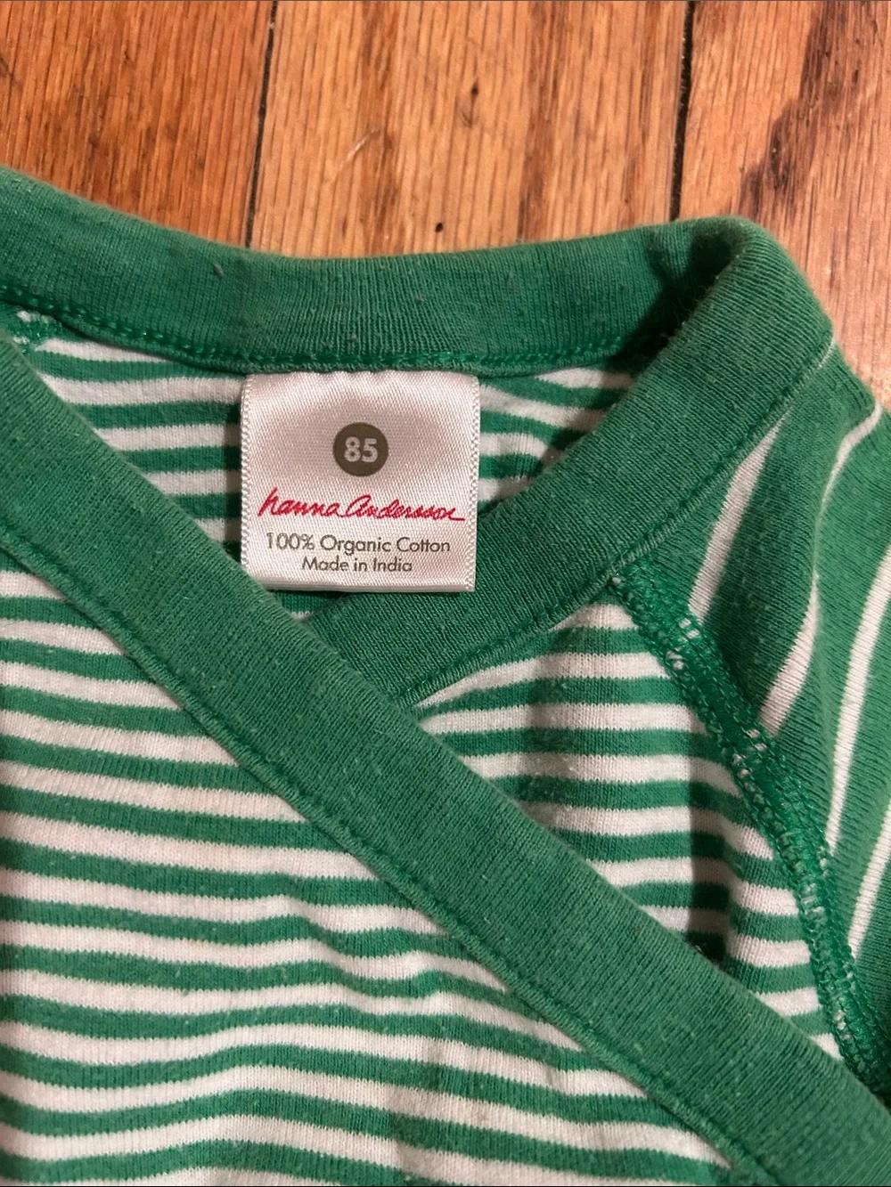 Hanna Andersson Striped Kimono Onesie tops in Pink, Green, Navy (3-Pack)